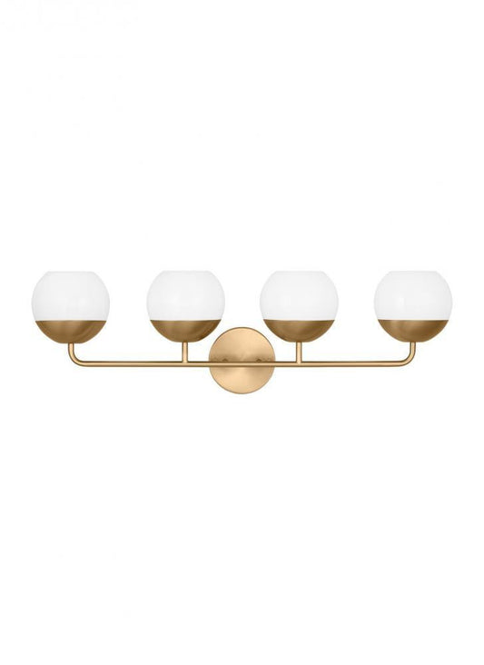 Visual Comfort Studio Alvin 4 Light Bath Wall Sconce Satin Brass