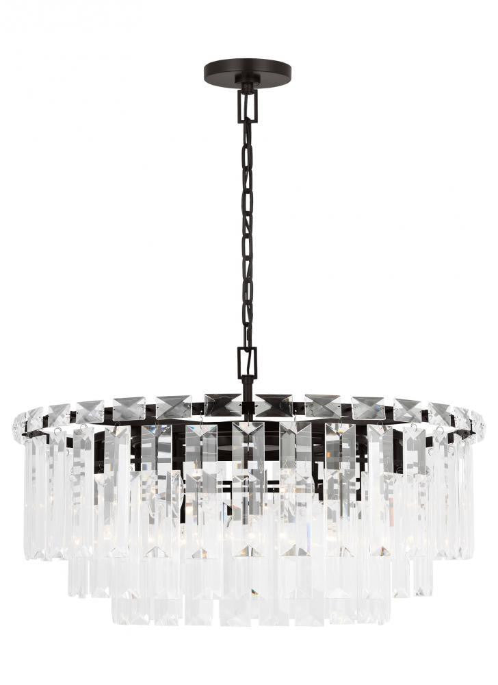 Visual Comfort Studio Arden 16 Light Large Chandelier Aged Iron