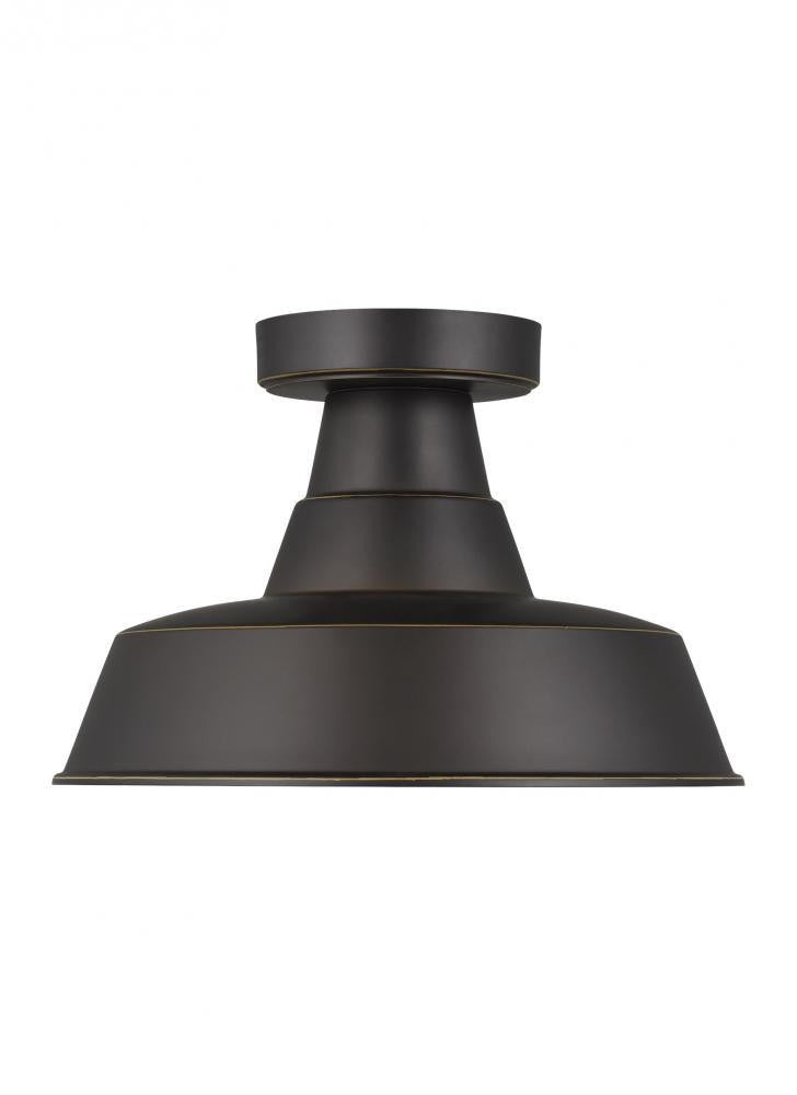Visual Comfort Studio Barn Light Outdoor LED Flush Mount Antique Bronze