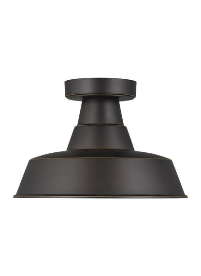 Visual Comfort Studio Barn Light Outdoor LED Flush Mount Antique Bronze