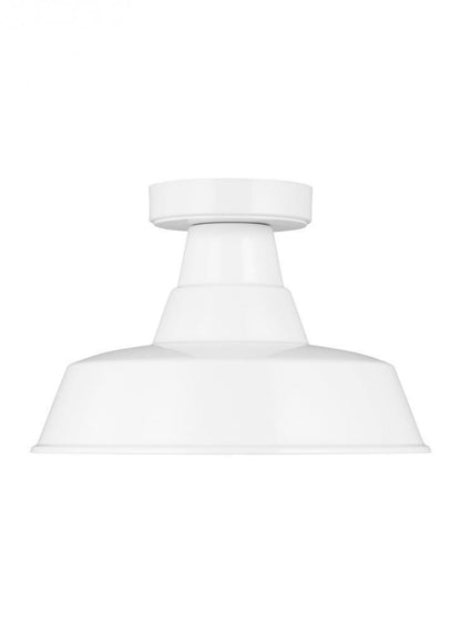 Visual Comfort Studio Barn Light Outdoor LED Flush Mount White