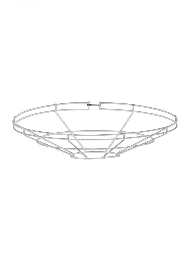 Visual Comfort Studio Barn Light Extra Large Cage Outdoor Wall Sconce White