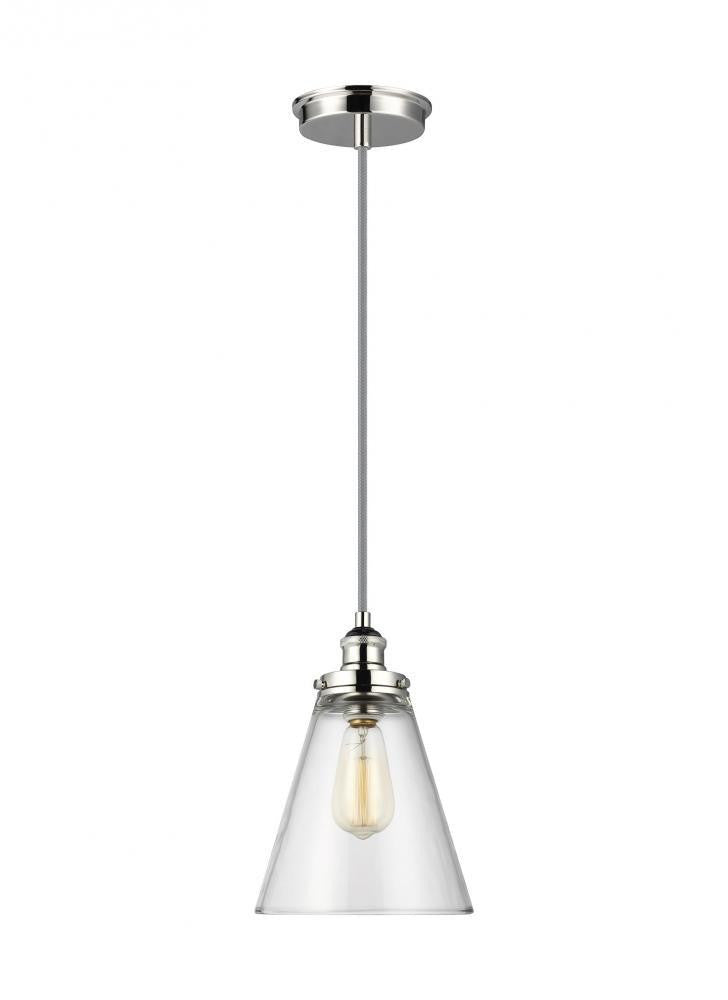 Visual Comfort Studio Baskin Cone Pendant Polished Nickel