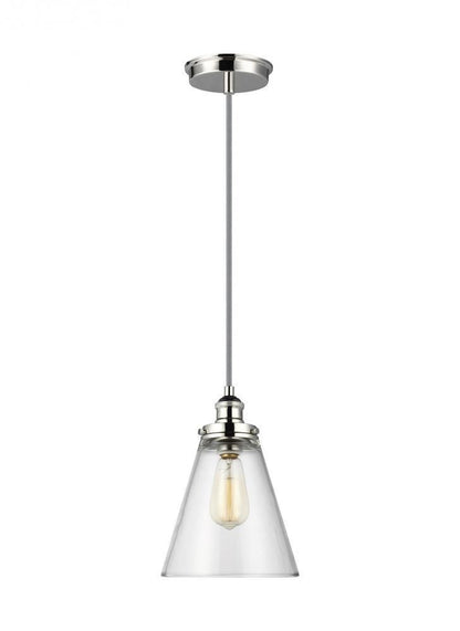 Visual Comfort Studio Baskin Cone Pendant Polished Nickel