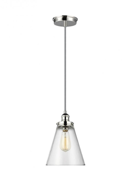 Visual Comfort Studio Baskin Cone Pendant Polished Nickel