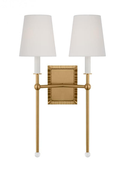 Visual Comfort Studio Baxley Double Wall Sconce Burnished Brass