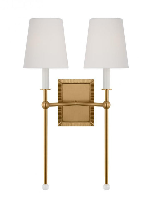 Visual Comfort Studio Baxley Double Wall Sconce Burnished Brass