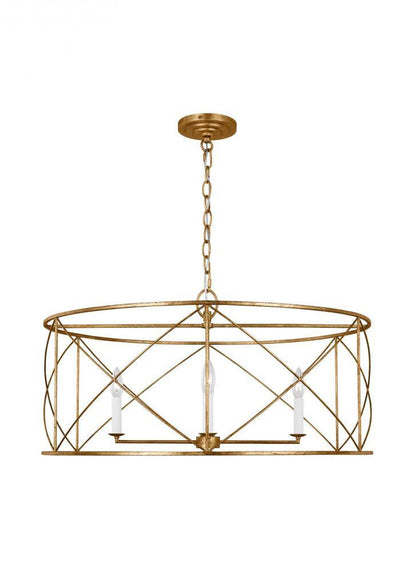 Visual Comfort Studio Beatrix 4 Light Extra Large Lantern Antique Gild
