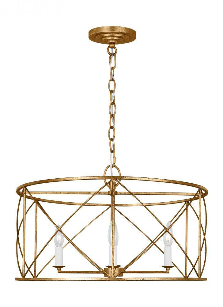 Visual Comfort Studio Beatrix 4 Light Large Lantern Antique Gild