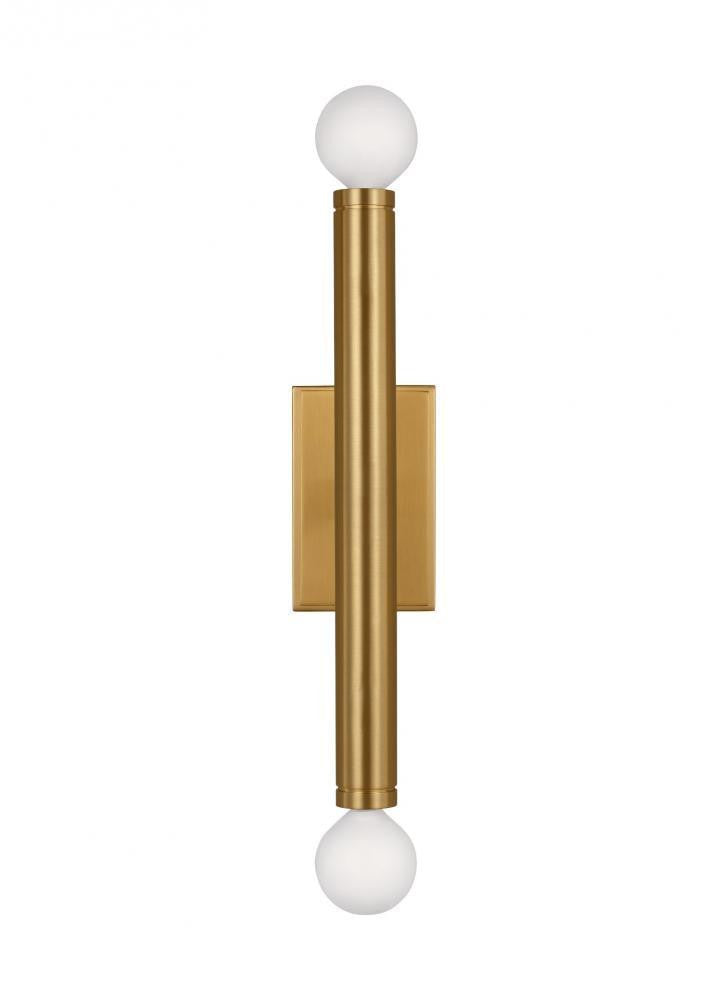 Visual Comfort Studio Beckham Modern 2 Light Medium Wall Sconce Burnished Brass