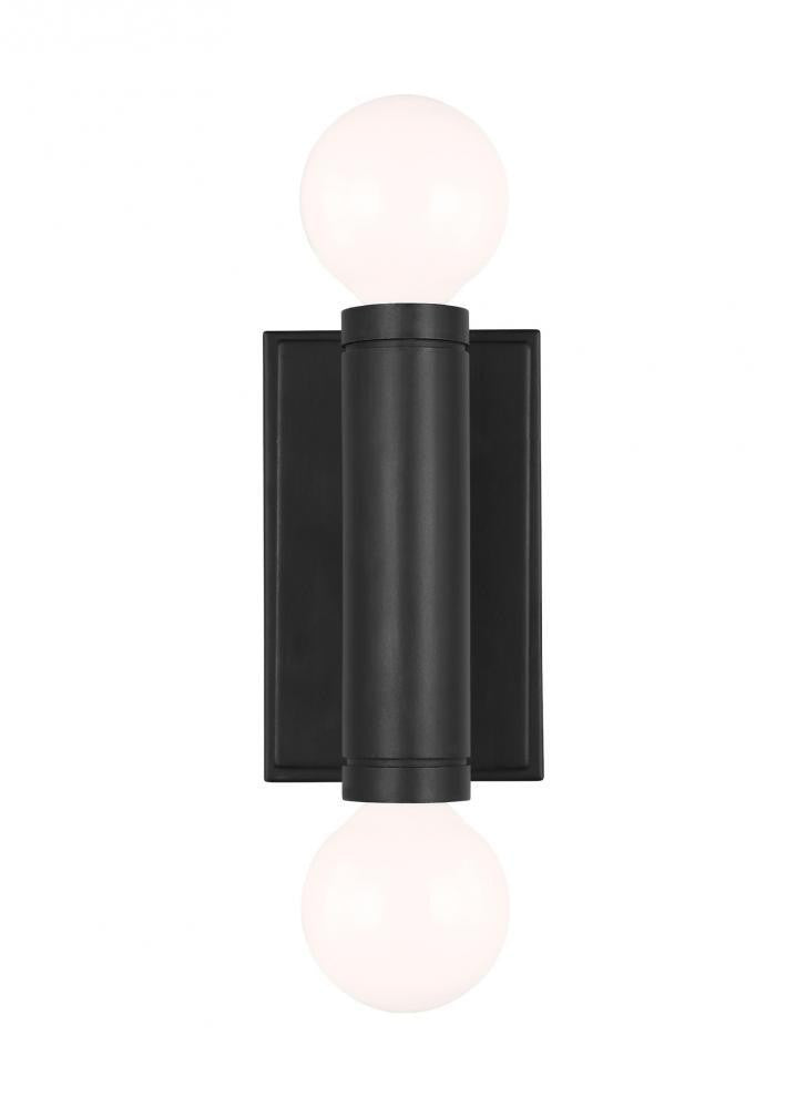Visual Comfort Studio Beckham Modern Double Wall Sconce Aged Iron