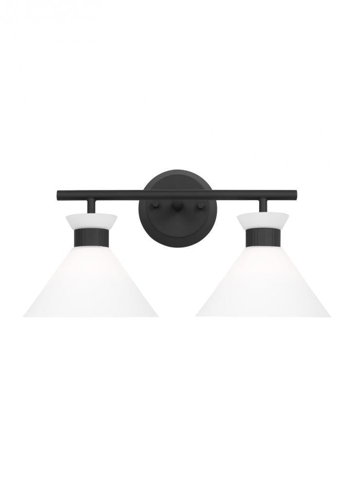 Visual Comfort Studio Belcarra 2 Light Bath Wall Sconce Midnight Black