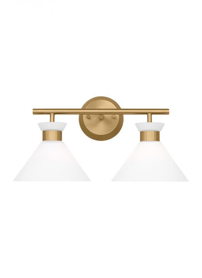 Visual Comfort Studio Belcarra 2 Light Bath Wall Sconce Satin Brass
