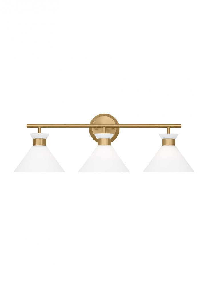 Visual Comfort Studio Belcarra 3 Light Bath Wall Sconce Satin Brass