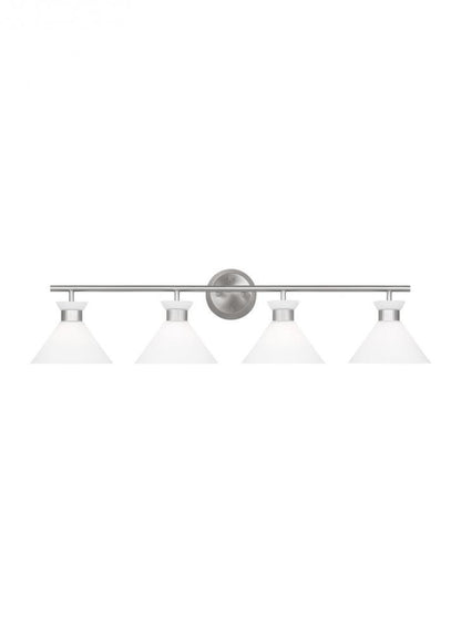 Visual Comfort Studio Belcarra 4 Light Bath Wall Sconce Brushed Steel