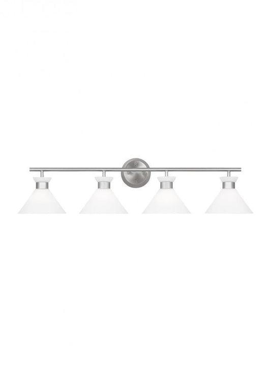 Visual Comfort Studio Belcarra 4 Light Bath Wall Sconce Brushed Steel