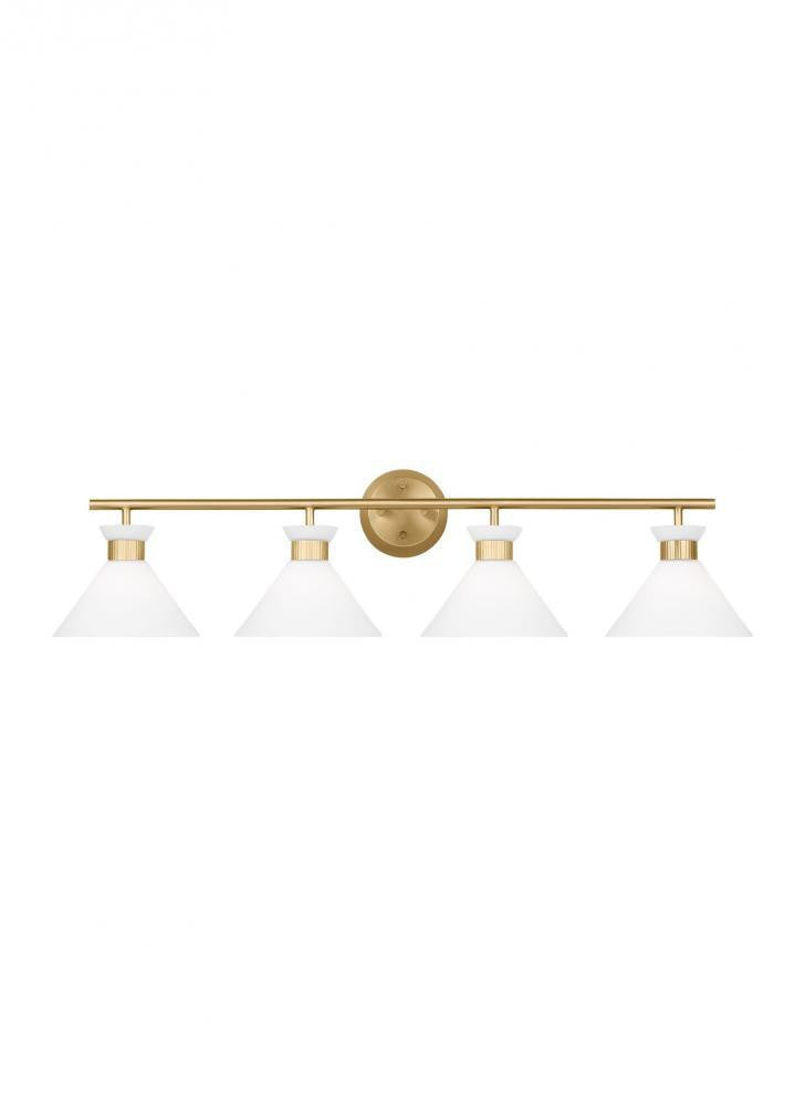 Visual Comfort Studio Belcarra 4 Light Bath Wall Sconce Satin Brass