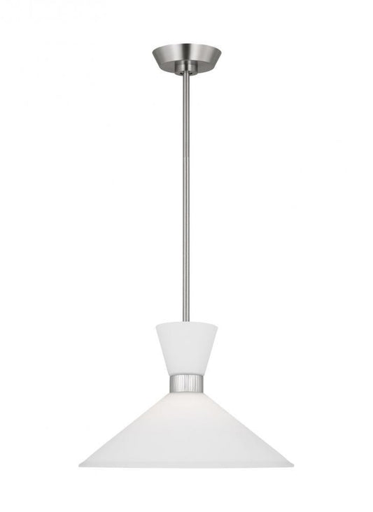 Visual Comfort Studio Belcarra Medium Pendant Brushed Steel