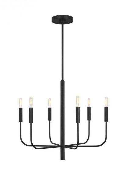 Visual Comfort Studio Brianna 6 Light Small Chandelier Aged Iron