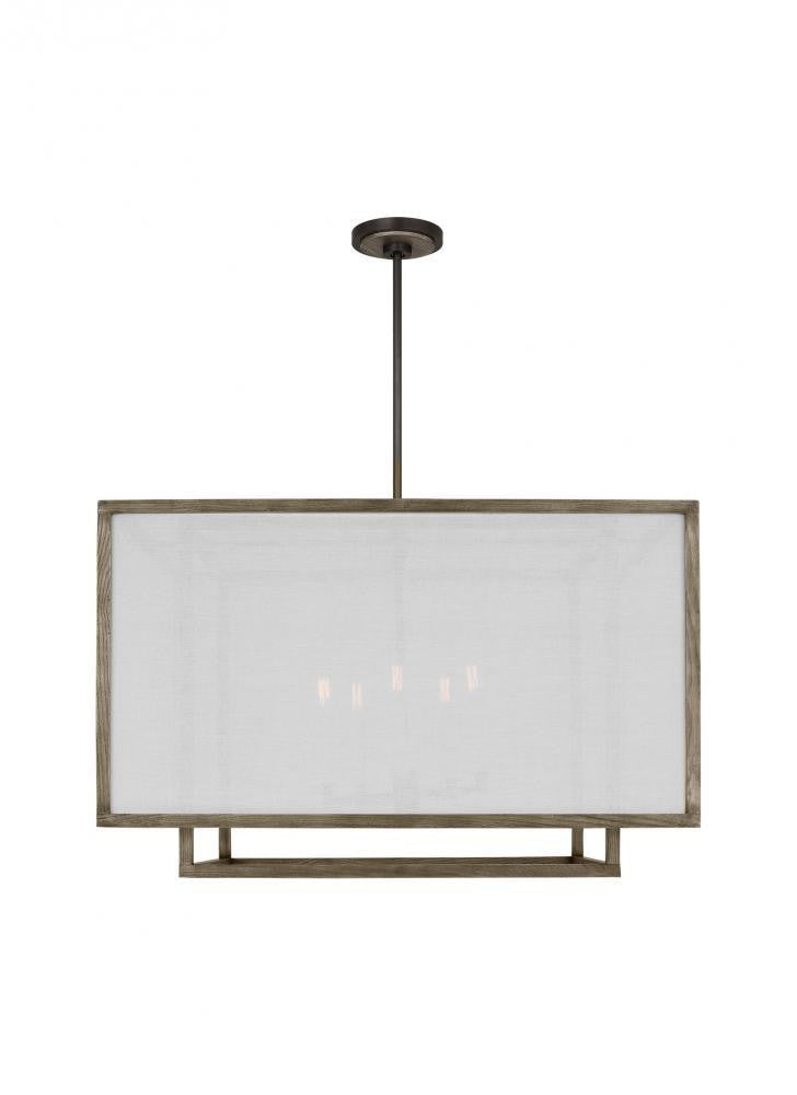 Visual Comfort Studio Brockway Extra Large Lantern Weathered Oak Wood