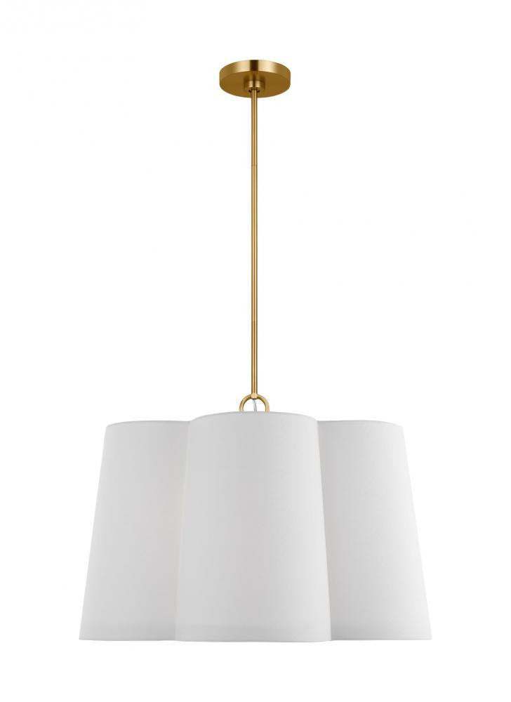 Visual Comfort Studio Bronte 4 Light Large Pendant Burnished Brass