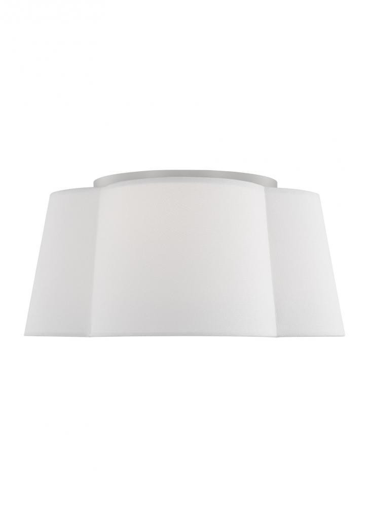 Visual Comfort Studio Bronte 2 Light Medium Shade Flush Mount Burnished Brass