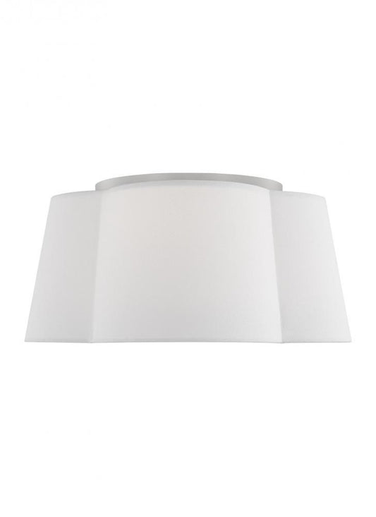 Visual Comfort Studio Bronte 2 Light Medium Shade Flush Mount Burnished Brass