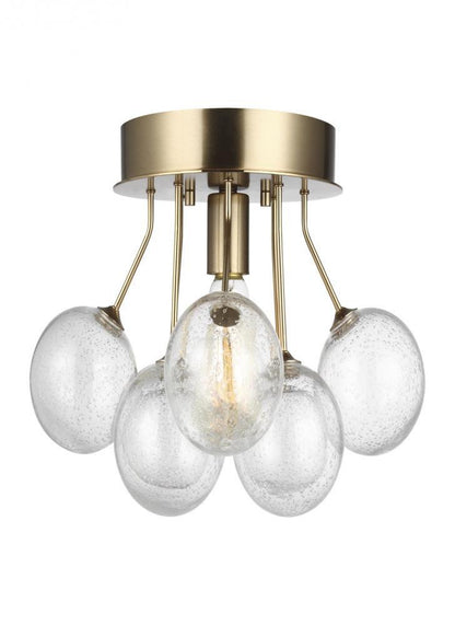 Visual Comfort Studio Bronzeville Semi-Flush Mount Satin Brass