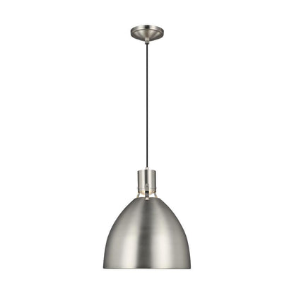 Visual Comfort & Co. Studio Collection Brynne Pendant, 1-Light, LED, Satin Nickel, 16.5"W (P1443SN-L1 706U5JA)