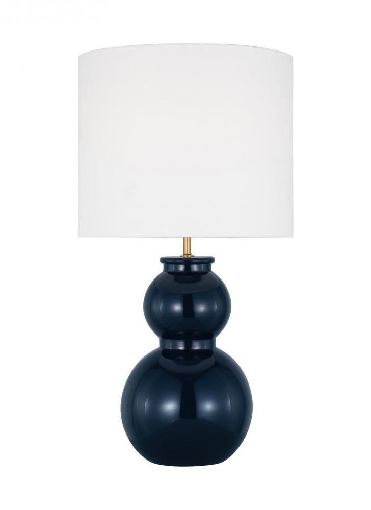 Visual Comfort Studio Buckley Medium LED Table Lamp Gloss Navy