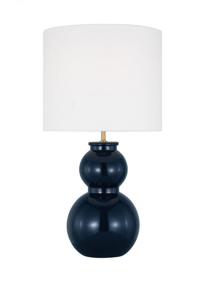 Visual Comfort Studio Buckley Medium LED Table Lamp Gloss Navy