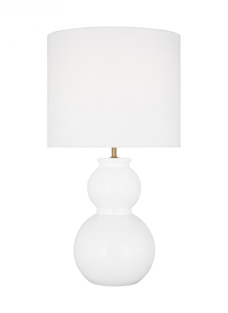 Visual Comfort Studio Buckley Medium LED Table Lamp Gloss White