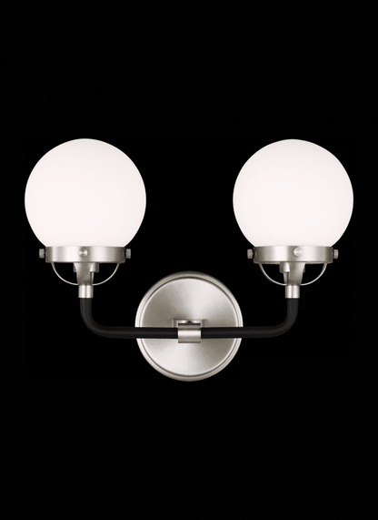 Visual Comfort Studio CafÃƒÂ© 2 Light Bath Wall Sconce Brushed Nickel