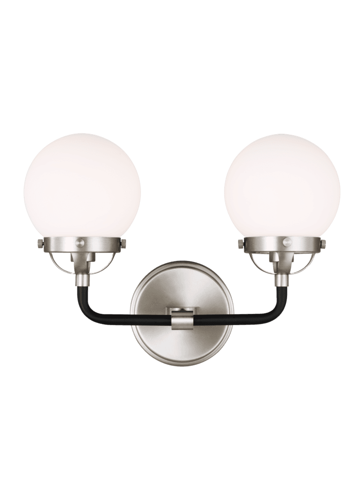 Visual Comfort Studio CafÃƒÂ© 2 Light LED Bath Wall Sconce Brushed Nickel