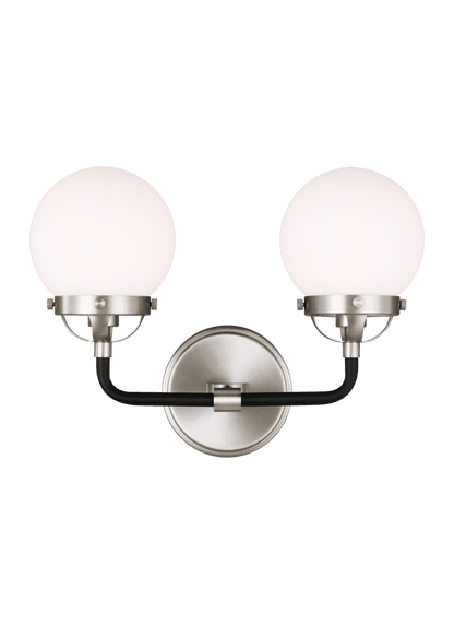 Visual Comfort Studio CafÃƒÂ© 2 Light LED Bath Wall Sconce Brushed Nickel