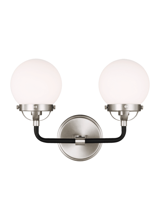 Visual Comfort Studio CafÃƒÂ© 2 Light LED Bath Wall Sconce Brushed Nickel