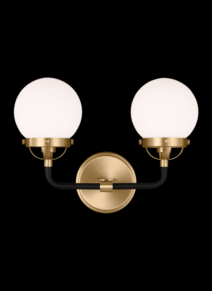 Visual Comfort Studio CafÃƒÂ© 2 Light Bath Wall Sconce Satin Brass
