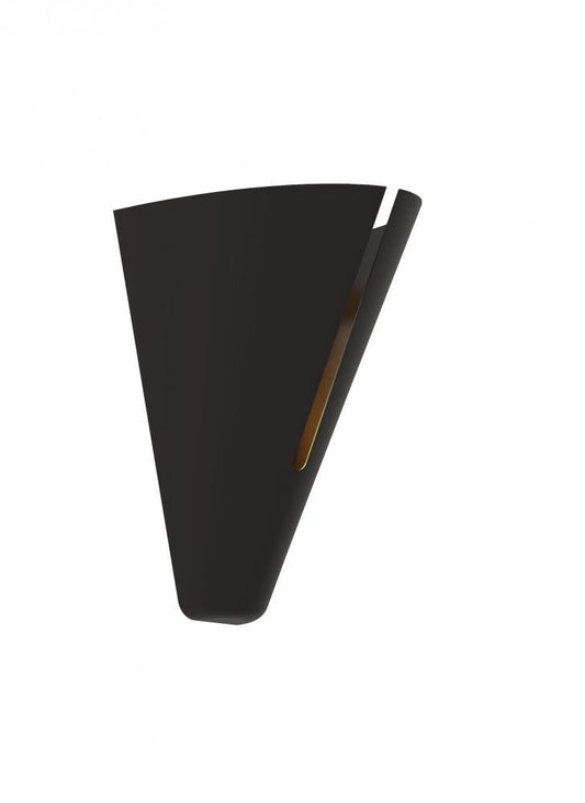 Visual Comfort Studio Cambre Small LED Wall Sconce Midnight Black and Burnished Brass