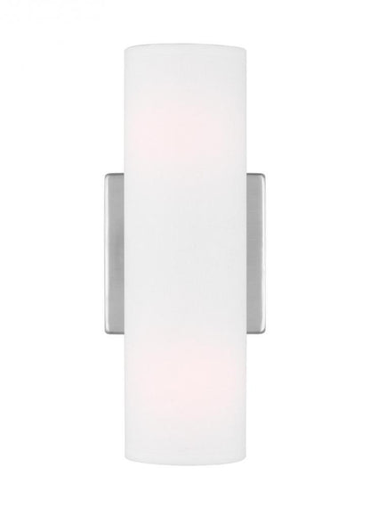 Visual Comfort Studio Capalino Medium Double Wall Sconce Brushed Steel