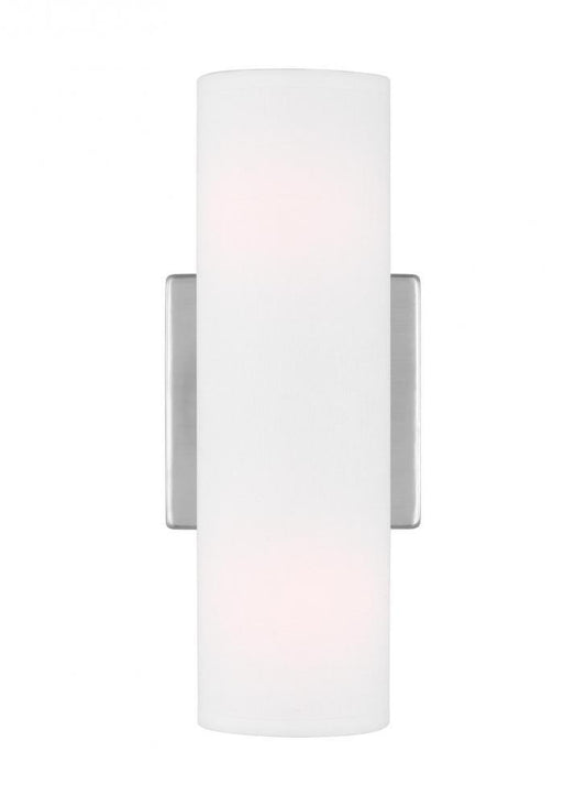 Visual Comfort Studio Capalino Medium Double Wall Sconce Brushed Steel