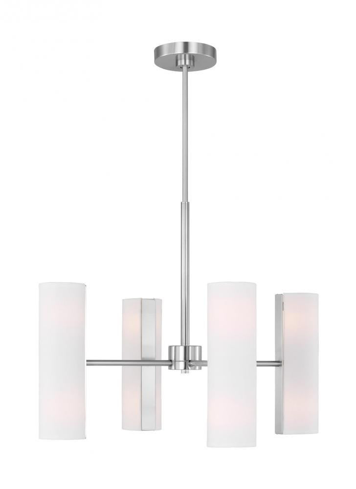 Visual Comfort Studio Capalino 8 Light Medium Chandelier Brushed Steel