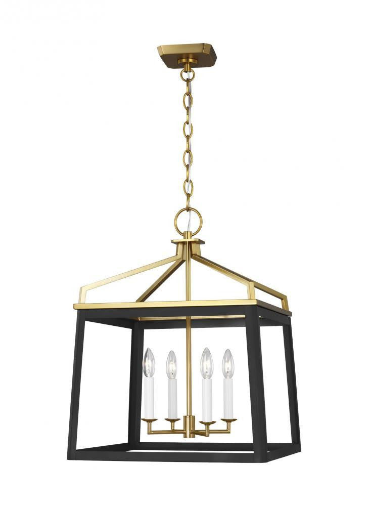 Visual Comfort Studio Carlow 4 Light Large Lantern Midnight Black