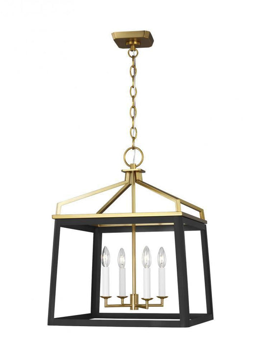 Visual Comfort Studio Carlow 4 Light Large Lantern Midnight Black
