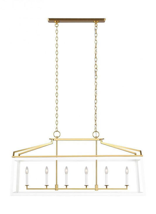 Visual Comfort Studio Carlow 6 Light Linear Lantern Matte White