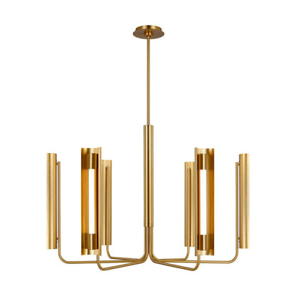 Visual Comfort Studio Carson 6 Light LED Chandelier Burnished Brass