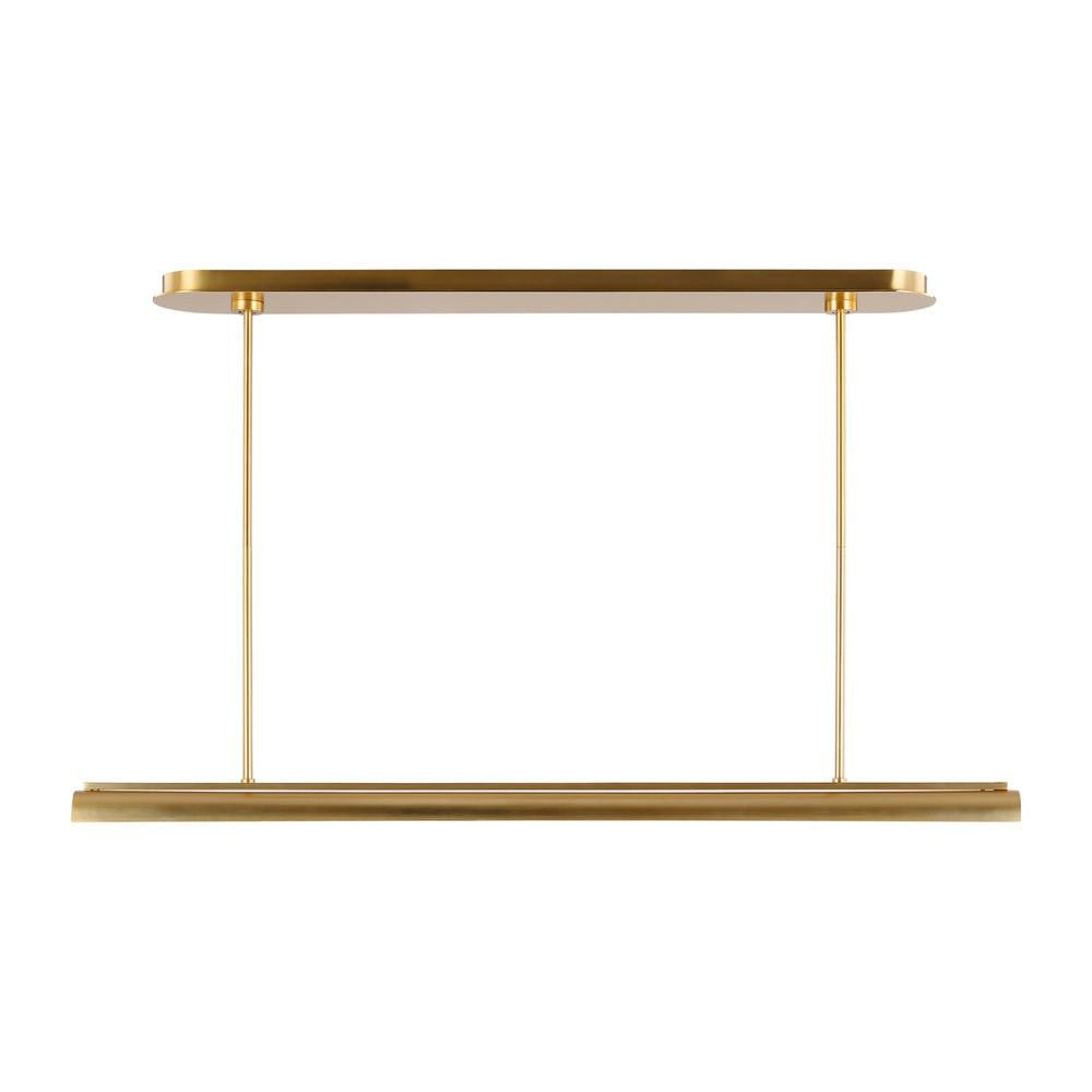 Visual Comfort Studio Carson LED Linear Chandelier Burnished Brass