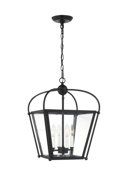 Visual Comfort Studio Charleston Small 4 Light Lantern Midnight Black