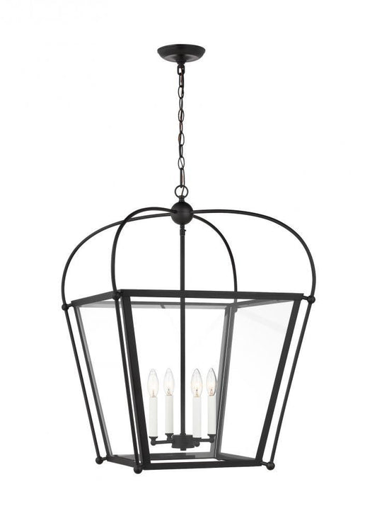 Visual Comfort Studio Charleston Medium 4 Light Lantern Midnight Black