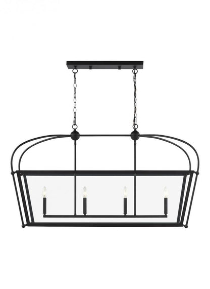 Visual Comfort Studio Charleston 4 Light Linear Lantern Satin Brass