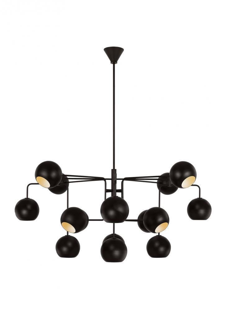 Visual Comfort Studio Chaumont 16 Light Large Chandelier Aged Iron